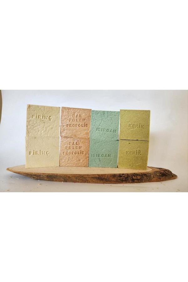 Asil Acar Home Doğal Üretim Sabunu Karışık (Pirinç-Bal Polen Propolis- Isırgan-Kekik) 8'Li Set - Image 1