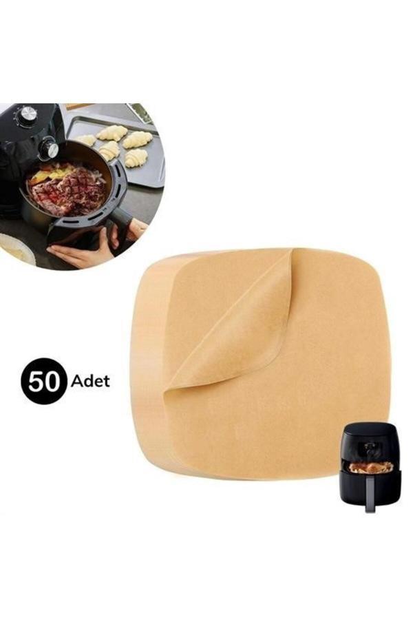Asil Acar Home 50 Adet Air Fryer Pişirme Kağıdı Tek Kullanımlık Yağ Su Geçirmez Yapışmaz Deliksiz Düz Kare Model - Image 1