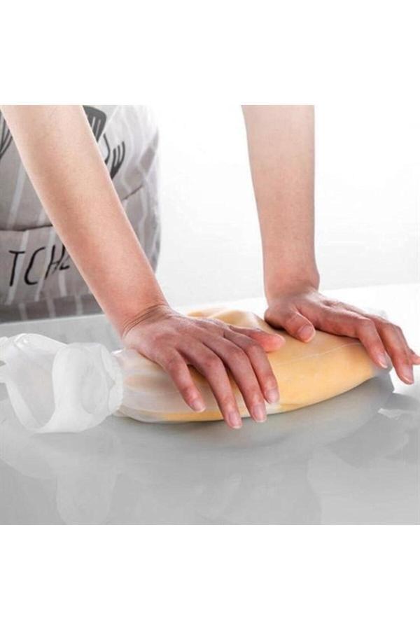 Asil Acar Home Orta Hamur Torbası Silikon Şeffaf Hamur Yoğurma Torbası Ekmek Makarna Mantı Hamuru Kolay Yo - Image 1