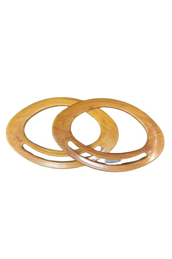 Asil Acar Home Çanta Sapı Oval Açık Kahverengi 18 Cm - Image 1