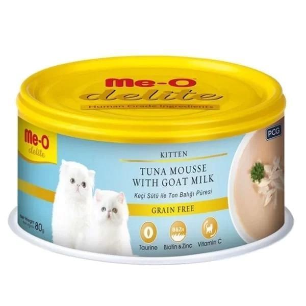 Meo Delite Tahılsız Keçi Sütlü ve Ton Balıklı Yavru Konserve Kedi Maması 80 Gr - Image 1