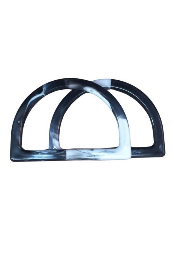 Asil Acar Home Çanta Sapı D Model Siyah-Beyaz 12,5 Cm - Image 1