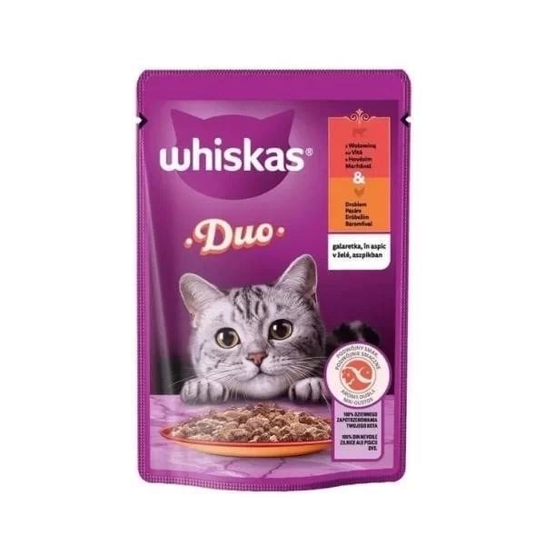 Whiskas Duo Kümes Hayvanlı ve Sığır Etli Pouch Konserve Kedi Maması 85 Gr - Image 1