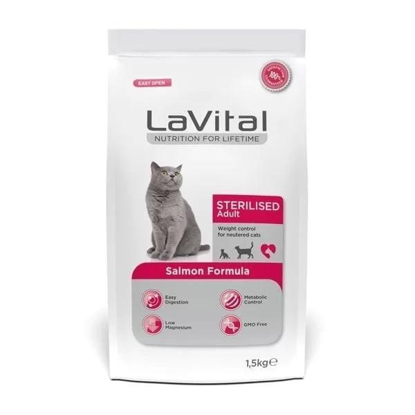 Lavital Sterilised Somonlu Kısırlaştırılmış Kedi Maması 1.5 Kg - Image 1