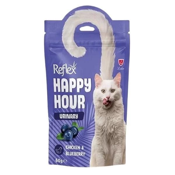 Reflex Happy Hour Tavuk Etli ve Yaban Mersinli Üriner Sistem Destekleyici Kedi Ödülü 60 Gr - Image 1