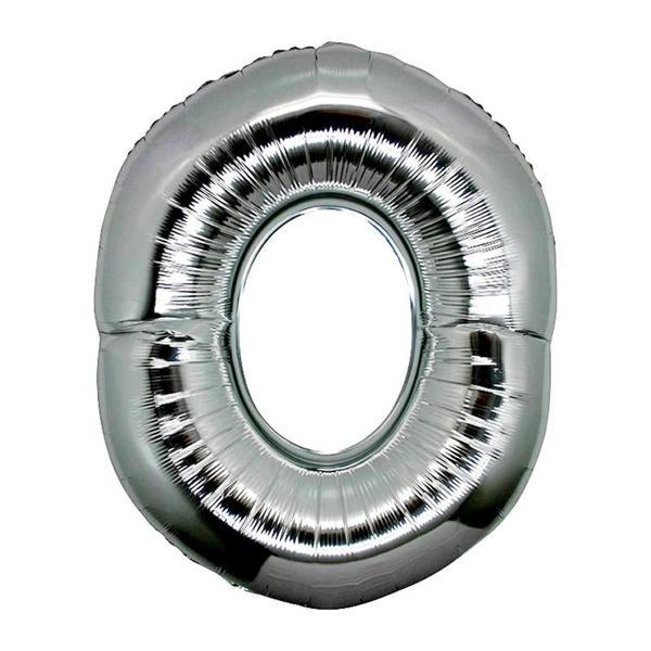 O Harf Folyo Balon Gümüş Renk  40 İnç - Image 1