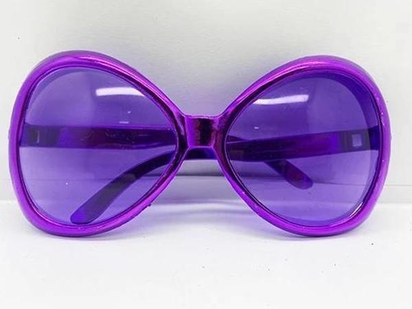 Mor Renk Yeşilçam Nostalji 80li Yıllar 90lı Yıllar Parti Gözlüğü  7x16 Cm - Image 1