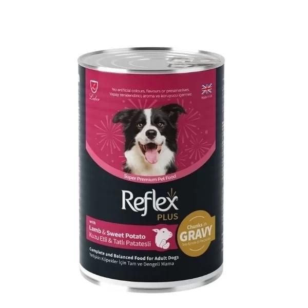 Reflex Plus Sos İçinde Kuzu Etli ve Tatlı Patatesli Yetişkin Konserve Köpek Maması 400 Gr - Image 1