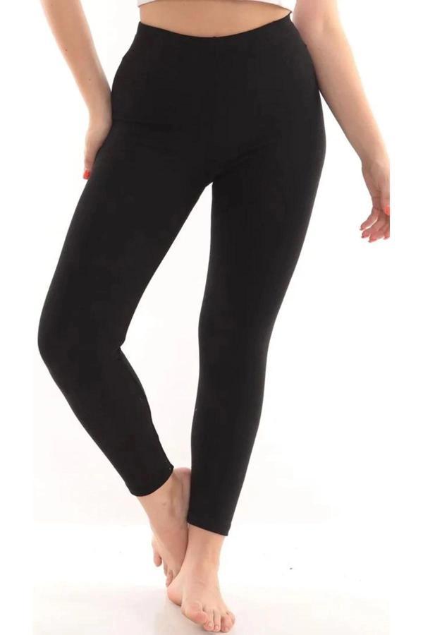 Kadın Siyah Termal Tayt İçi Şardonlu - Image 1