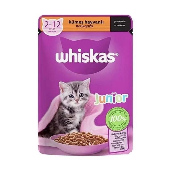 Whiskas Jöleli Kümes Hayvanlı Yavru Konserve Kedi Maması 85 Gr - Image 1