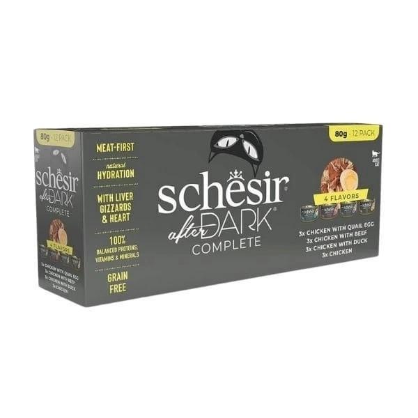 Schesir After Dark Et Suyunda Karışık Lezzetler Yetişkin Konserve Kedi Maması 12 Adet 80 Gr - Image 1