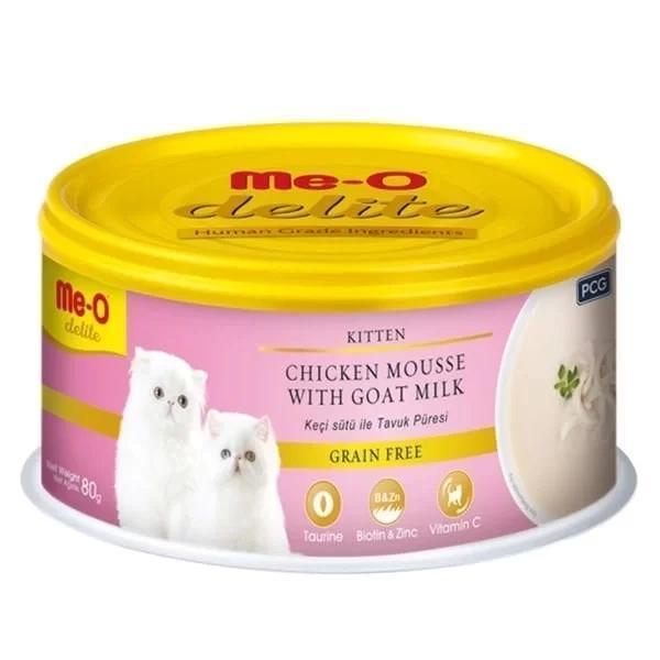 Meo Delite Tahılsız Keçi Sütlü ve Tavuklu Yavru Konserve Kedi Maması 80 Gr - Image 1