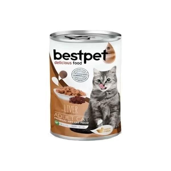 Bestpet Parça Etli ve Ciğerli Yetişkin Konserve Kedi Maması 400 Gr - Image 1