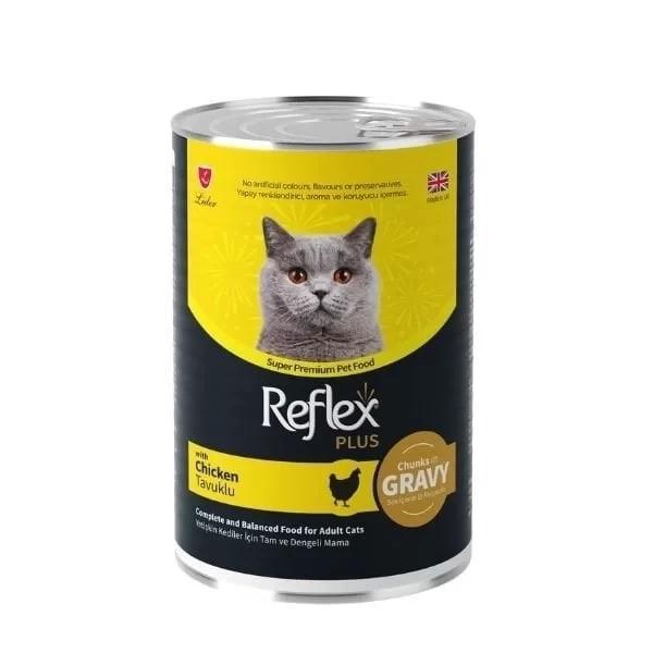 Reflex Plus Sos İçinde Tavuklu Yetişkin Konserve Kedi Maması 400 Gr - Image 1