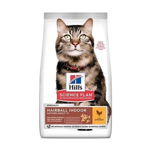 Hills Hairball İndoor Tavuklu Tüy Yumağı Önleyici Yaşlı Kedi Maması 1.5 Kg - Image 1