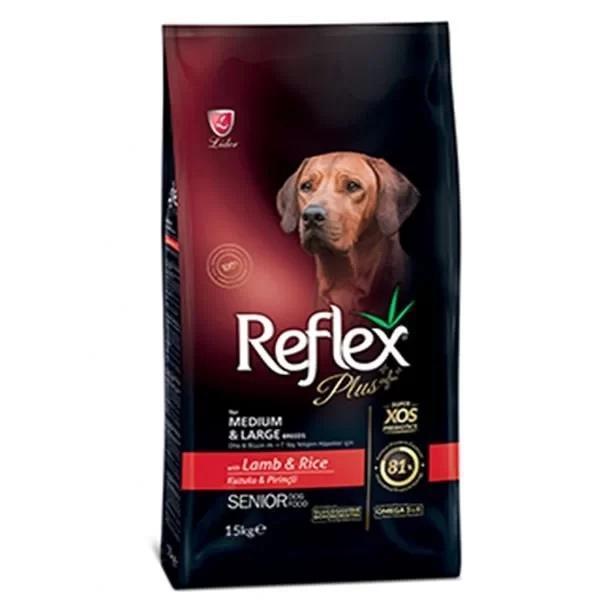 Reflex Plus Kuzulu Orta ve Büyük Irk Yaşlı Köpek Maması 15 Kg - Image 1