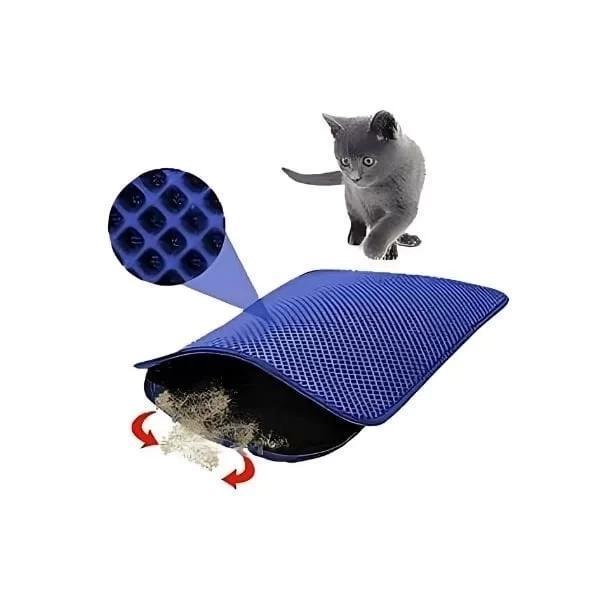 Petpretty Elekli Kedi Tuvaleti Paspası 50x60 Cm Mavi - Image 1