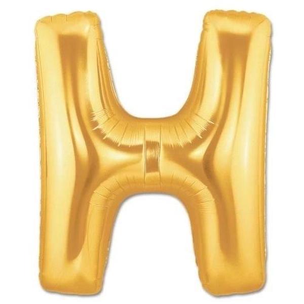 H Harf Folyo Balon Altın Renk  40 İnç - Image 1