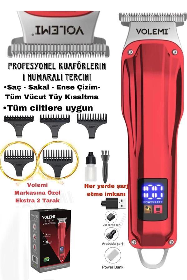 V-0087a Profesyonel Şarj Göstergeli Saç Sakal Lazer Öncesi Tüm Vücut Tıraş Makinesi - Image 1