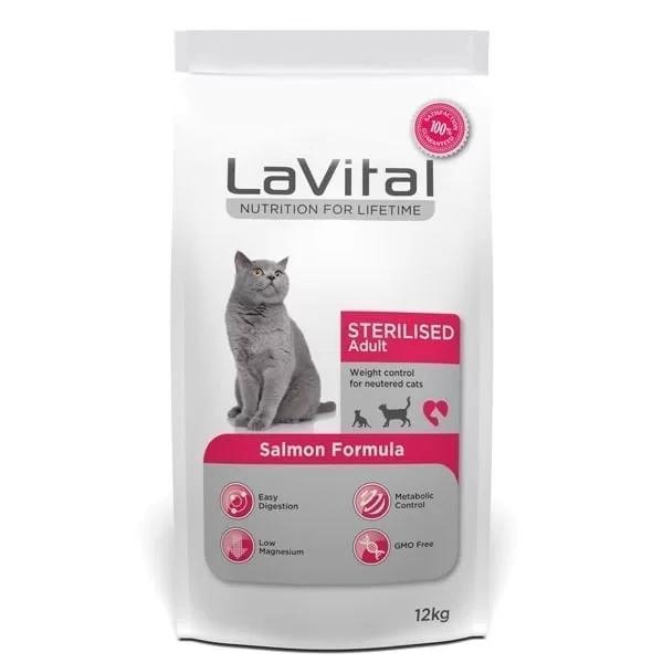 Lavital Sterilised Somonlu Kısırlaştırılmış Kedi Maması 12 Kg - Image 1