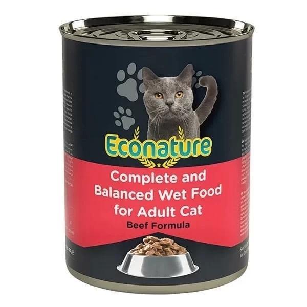 Econature Sığır Etli Yetişkin Konserve Kedi Maması 400 Gr - Image 1