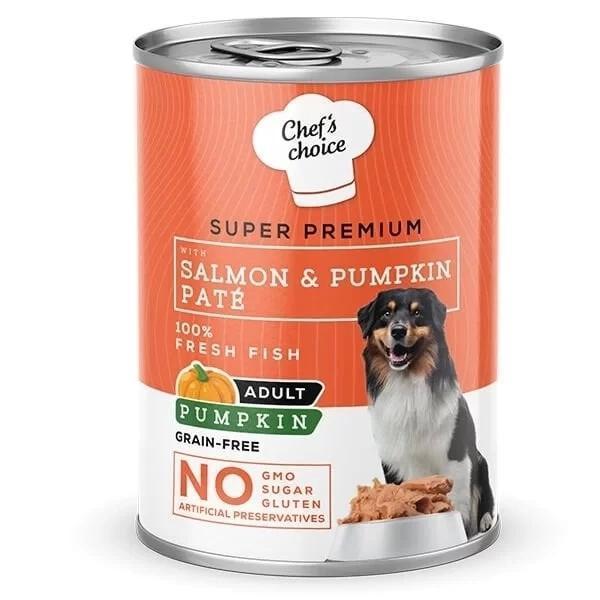 Chefs Choice Kıyılmış Somon Balıklı ve Balkabaklı Yetişkin Köpek Konservesi 400 Gr - Image 1