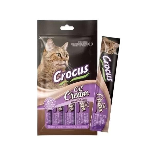 Crocus Somonlu ve Karidesli Sıvı Kedi Ödül Maması 15 Gr 4 Adet - Image 1