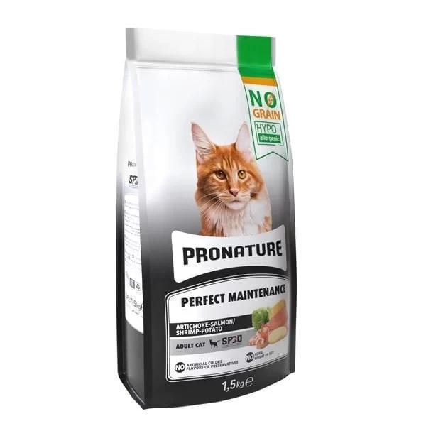 Pronature Hypo-Allergenic Tahılsız Somonlu Karidesli Yetişkin Kedi Maması 1.5 Kg - Image 1