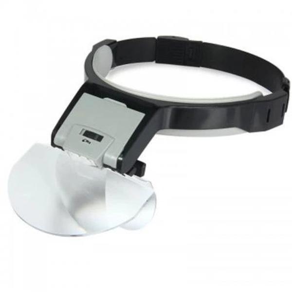 Lens Takmalı 5 Lenslı , Led Lambalı Şapka Tip Büyüteç - Image 1