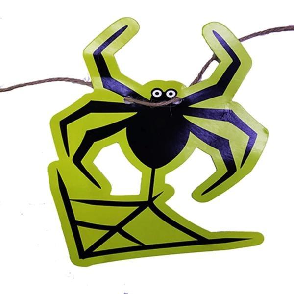 Örümcek Şekilli Asmalı Halloween Flama Banner Afiş 2 Metre - Image 1