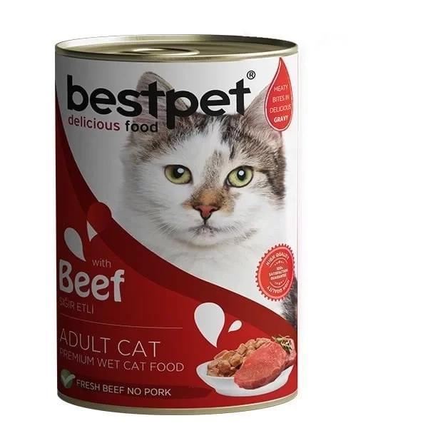 Bestpet Biftekli Gravy Yetişkin Konserve Kedi Maması 400 Gr - Image 1