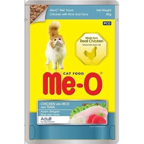 Meo Tavuk Pirinç ve Ton Balıklı Yetişkin Konserve Kedi Maması 80 Gr - Image 1