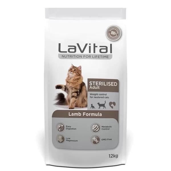 Lavital Sterilised Kuzu Etli Kısırlaştırılmış Kedi Maması 12 Kg - Image 1