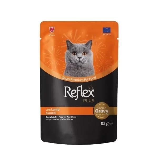 Reflex Plus Sos İçinde Kuzu Etli Pouch Yetişkin Konserve Kedi Maması 85 Gr - Image 1