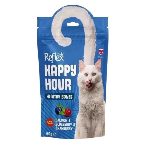 Reflex Happy Hour Somonlu ve Yaban Mersinli Kemik Sağlığı Destekleyici Kedi Ödülü 60 Gr - Image 1
