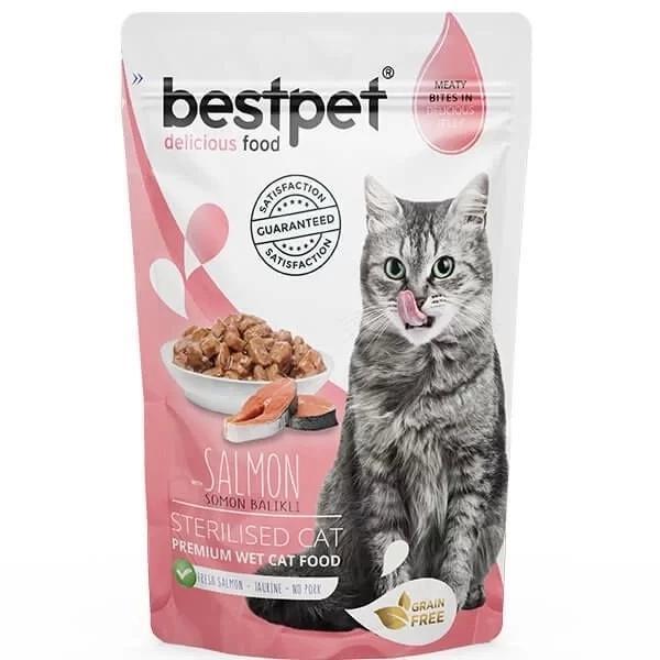BestPet Sterilised Jelly Pouch Somonlu Kedi Maması 85 Gr - Image 1