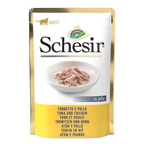 Schesir Jöleli Ton Balık ve Tavuklu Yetişkin Konserve Kedi Maması 85 Gr - Image 1
