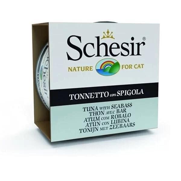 Schesir Ton Balıklı ve Levrekli Jöleli Konserve Yetişkin Kedi Maması 85 Gr - Image 1