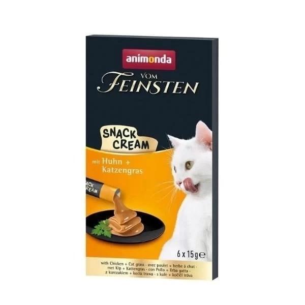 Animonda Snack Carny Tavuklu ve Kedi Otlu Sıvı Kedi Ödül Maması 15 Gr 6 Adet - Image 1