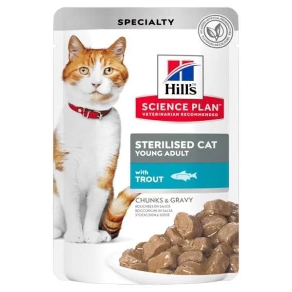 Hills Sterilised Alabalıklı Pouch Kısırlaştırılmış Konserve Kedi Maması 85 Gr - Image 1