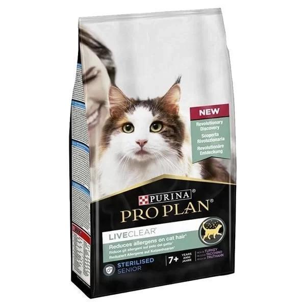 Pro Plan Liveclear Hindili Yaşlı Kısırlaştırılmış Kedi Maması 1.4 Kg - Image 1