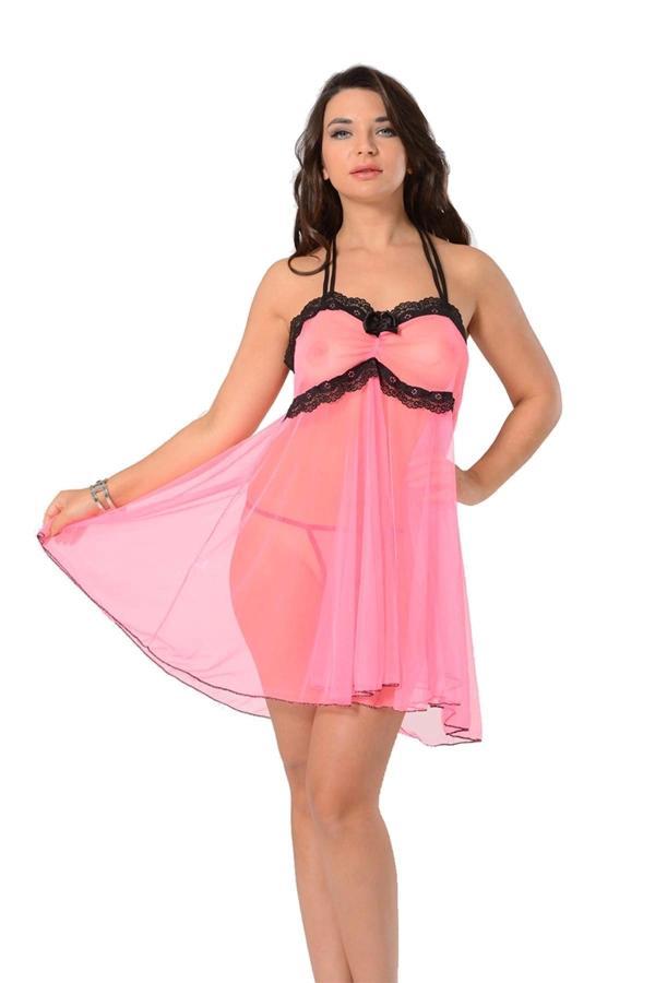 Pembe Tül Gecelik - 662 - Image 1