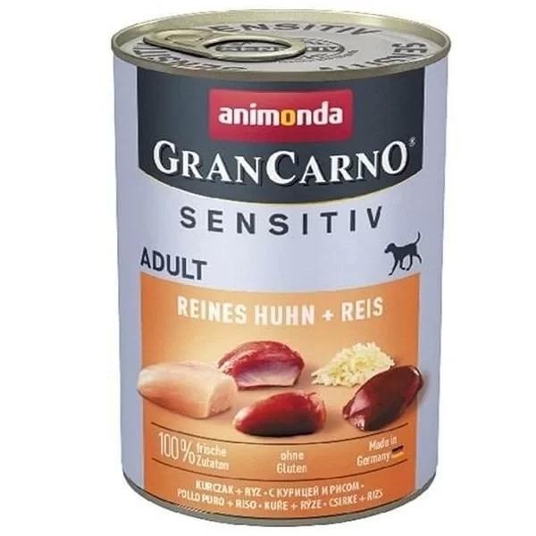 Animonda Gran Carno Sensitive Tavuklu ve Pirinçli Yetişkin Köpek Konservesi 400 Gr - Image 1