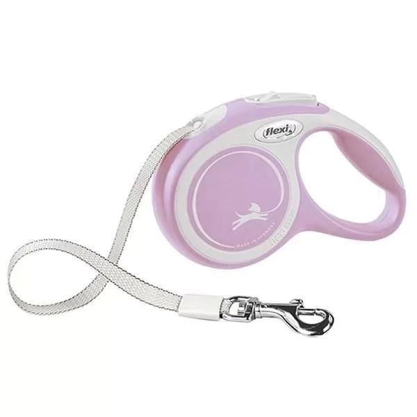 Flexi New Comfort Şerit Otomatik Köpek Gezdirme Tasması Small Rose 5 Mt - Image 1