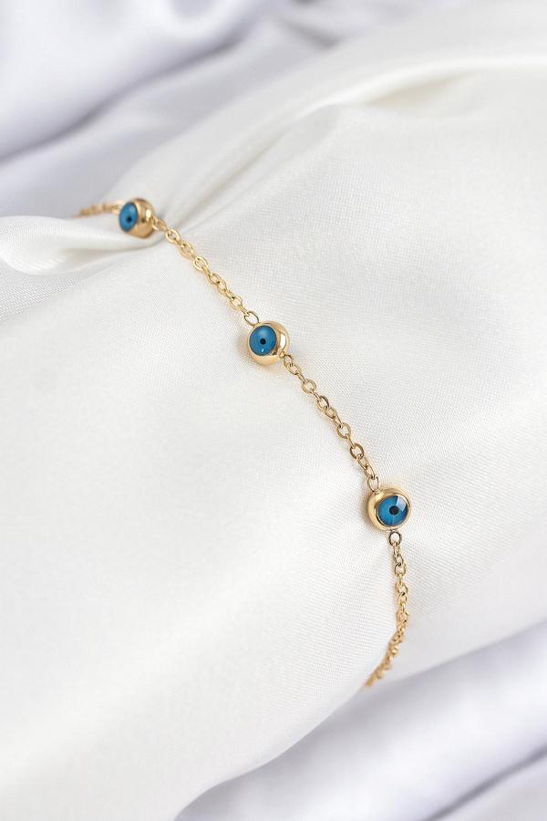 Nazar Boncuğu Model Gold Renk Kadın Bileklik - EBJ250902W37665 - Image 1