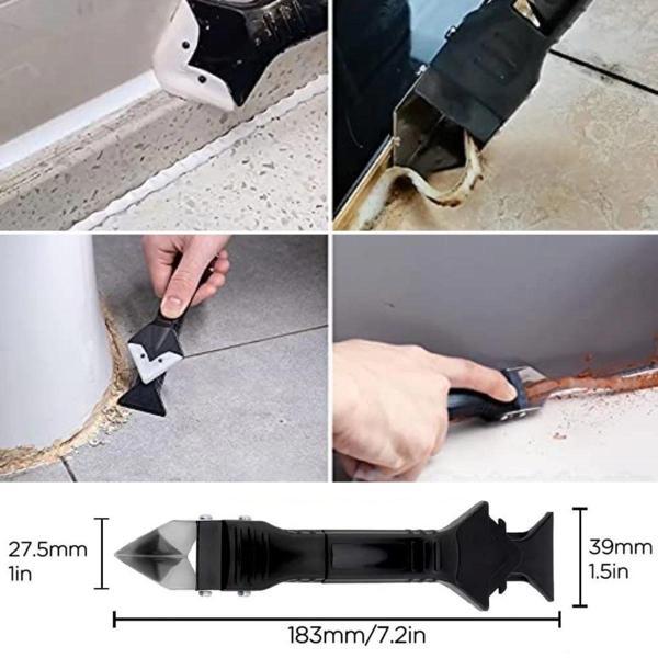 Fayans Derz Silikon Kazıyıcı Sıyırıcı Ve Uygulayıcı Aparat 3 Ü 1 Arada - Image 1
