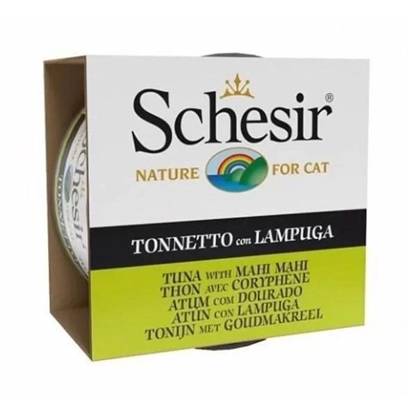 Schesir Ton Balıklı ve Lambukalı Jöleli Konserve Yetişkin Kedi Maması 85 Gr - Image 1