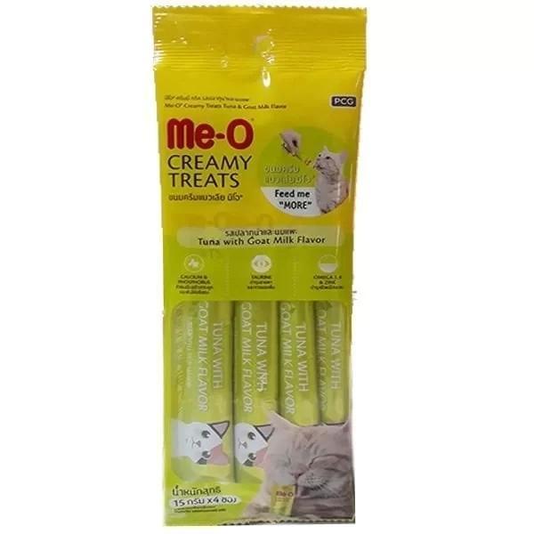 Meo Creamy Ton Balıklı ve Keçi Sütlü Kedi Ödül Maması 4x15 Gr - Image 1
