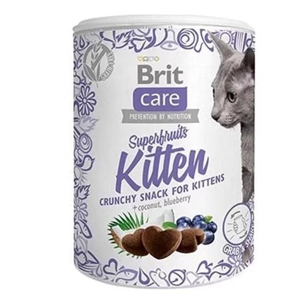 Brit Care Süper Fruits Hindistan Cevizli ve Yaban Mersinli Yavru Kedi Ödül Maması 100 Gr - Image 1