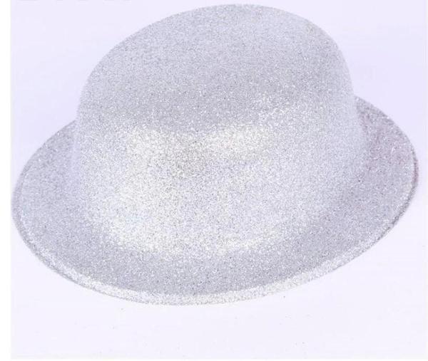 Gümüş Renk Yulak Simli Plastik Parti Şapkası - Image 1
